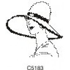C5183 Deco Woman with Hat