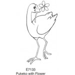 E7133 Pukeko with Flower