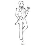F8111 Art Deco Man Facing Right